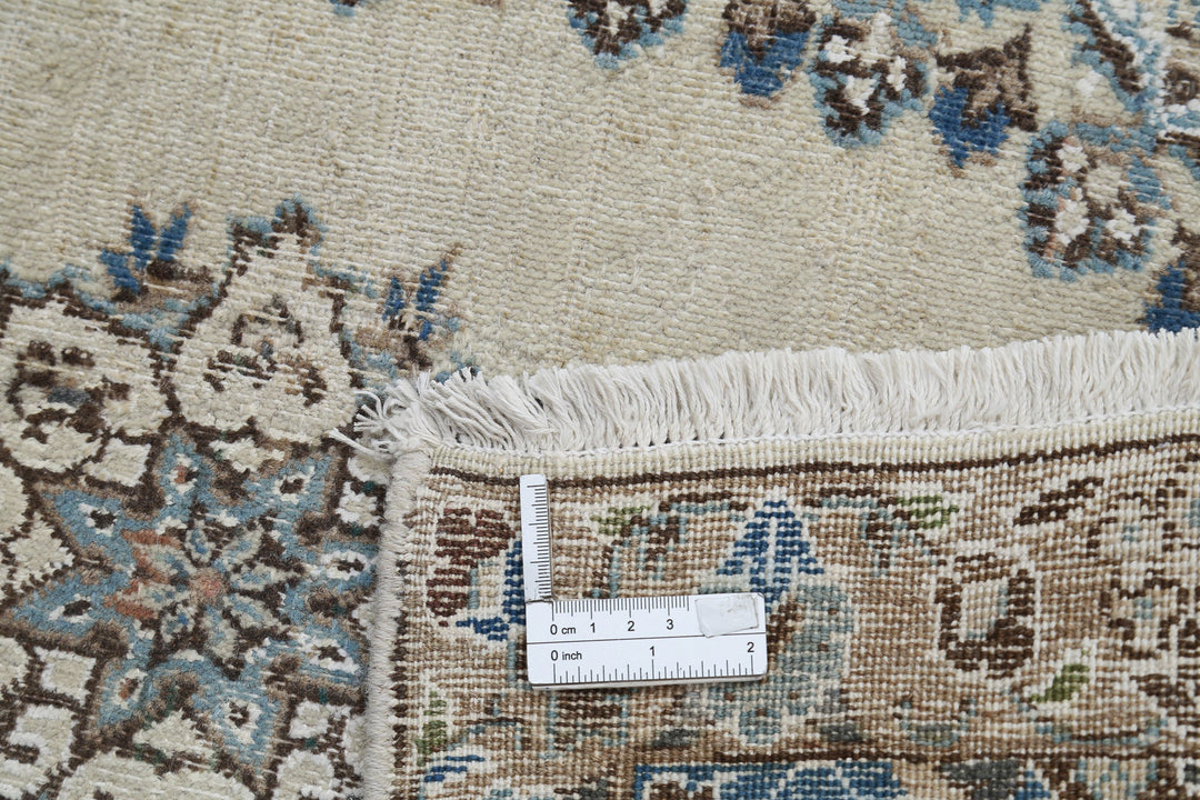Hand Knotted Vintage Persian Nain Wool & Silk Rug 1' 11" x 2' 10" - No. AT70993