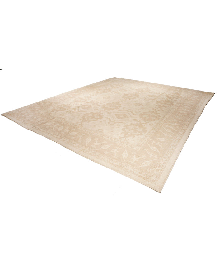 Hand Knotted Oushak Wool Rug 12' 0" x 14' 0" - No. AT80180