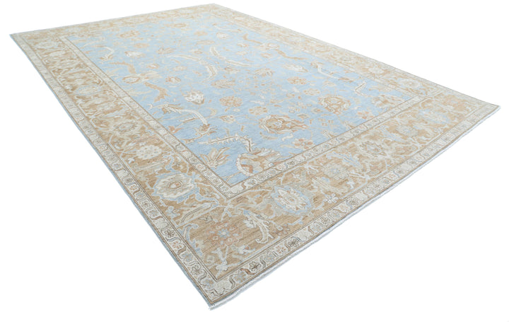 Hand Knotted Oushak Wool Rug 10' 2" x 14' 10" - No. AT57011
