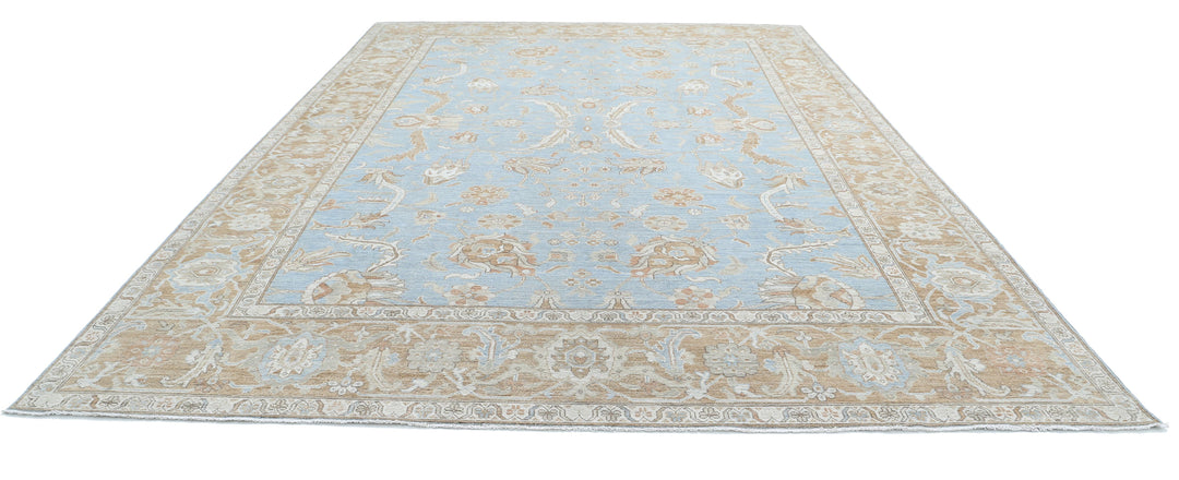 Hand Knotted Oushak Wool Rug 10' 2" x 14' 10" - No. AT57011