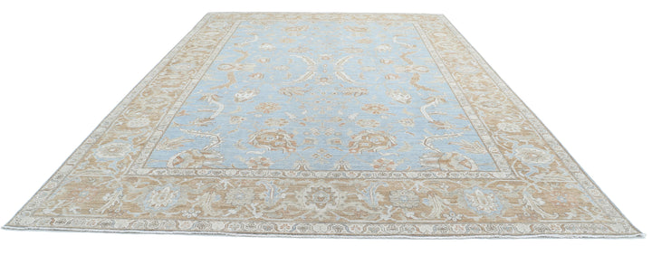 Hand Knotted Oushak Wool Rug 10' 2" x 14' 10" - No. AT57011
