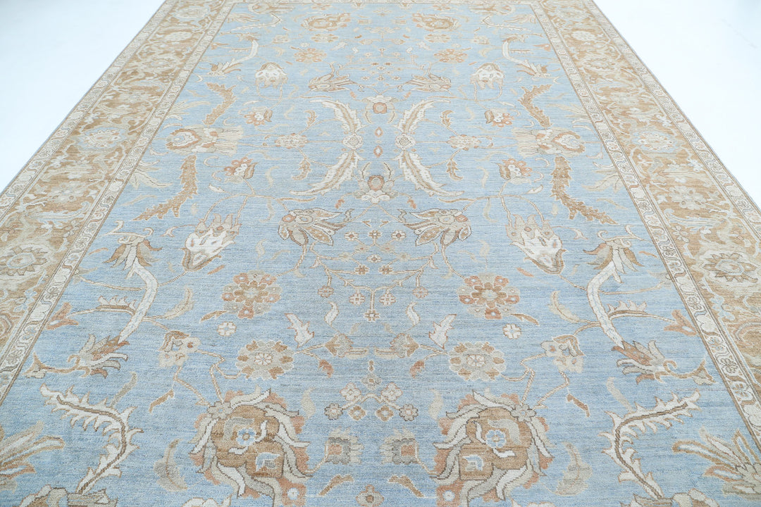Hand Knotted Oushak Wool Rug 10' 2" x 14' 10" - No. AT57011