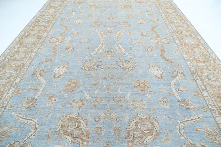 Hand Knotted Oushak Wool Rug 10' 2" x 14' 10" - No. AT57011