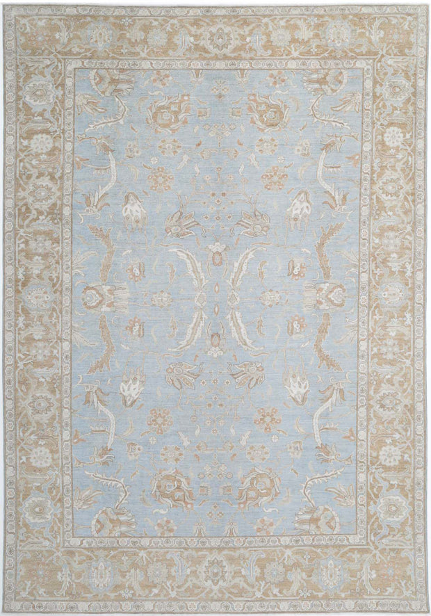 Hand Knotted Oushak Wool Rug 10' 2" x 14' 10" - No. AT57011