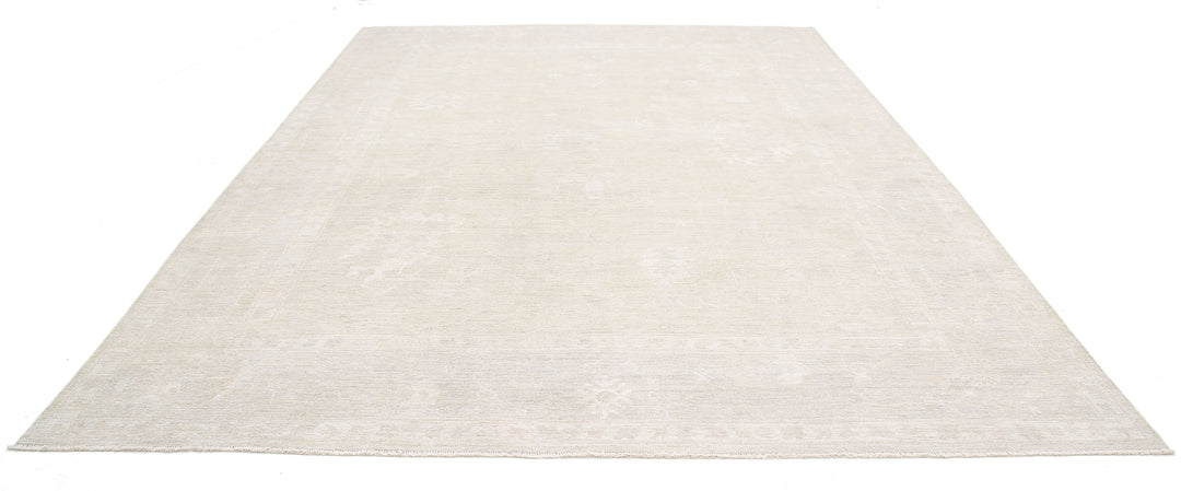 Hand Knotted Oushak Wool Rug 10' 3" x 13' 10" - No. AT54693