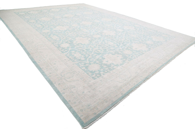 Hand Knotted Oushak Wool Rug 15' 10" x 21' 9" - No. AT96255