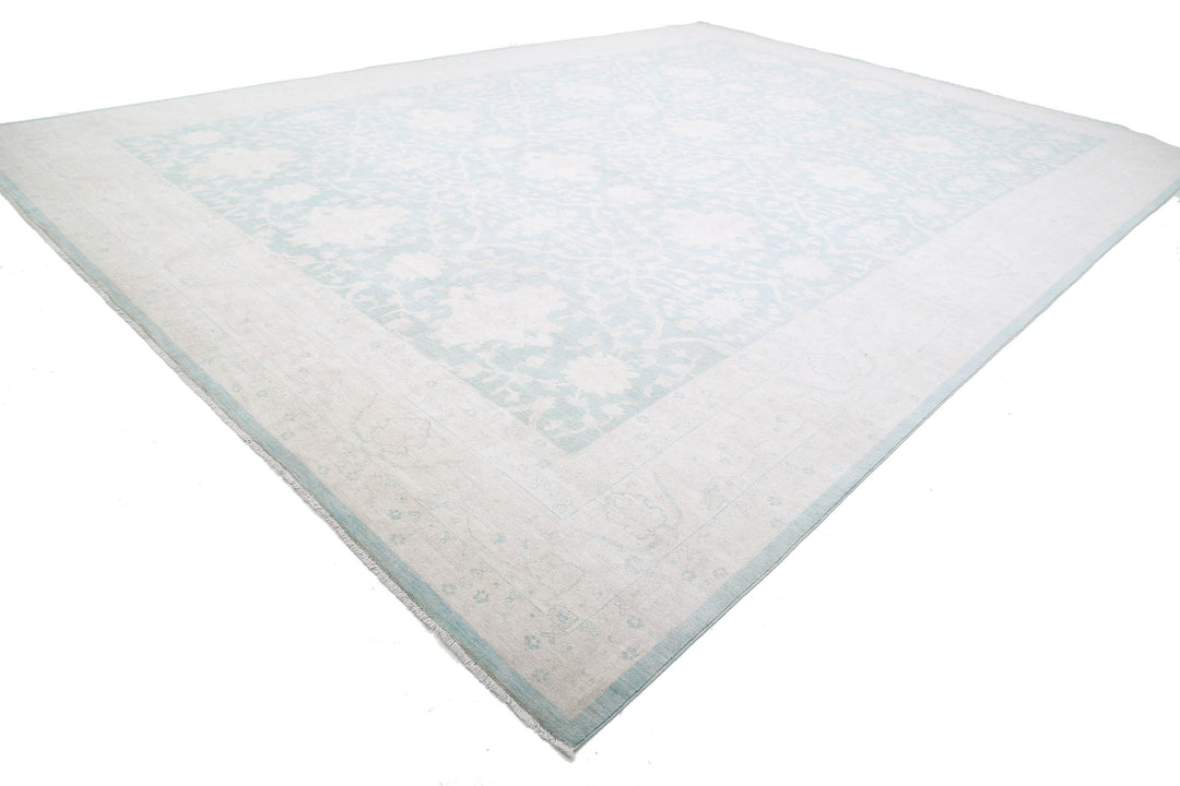 Hand Knotted Oushak Wool Rug 15' 10" x 21' 9" - No. AT96255