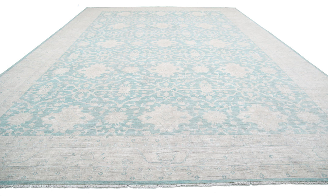 Hand Knotted Oushak Wool Rug 15' 10" x 21' 9" - No. AT96255