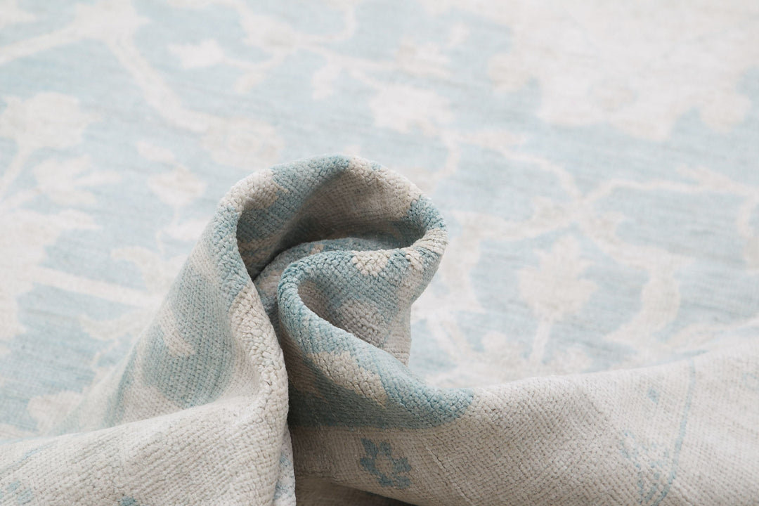 Hand Knotted Oushak Wool Rug 15' 10" x 21' 9" - No. AT96255