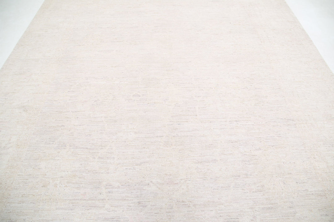 Hand Knotted Oushak Wool Rug 9' 1" x 11' 6" - No. AT10722