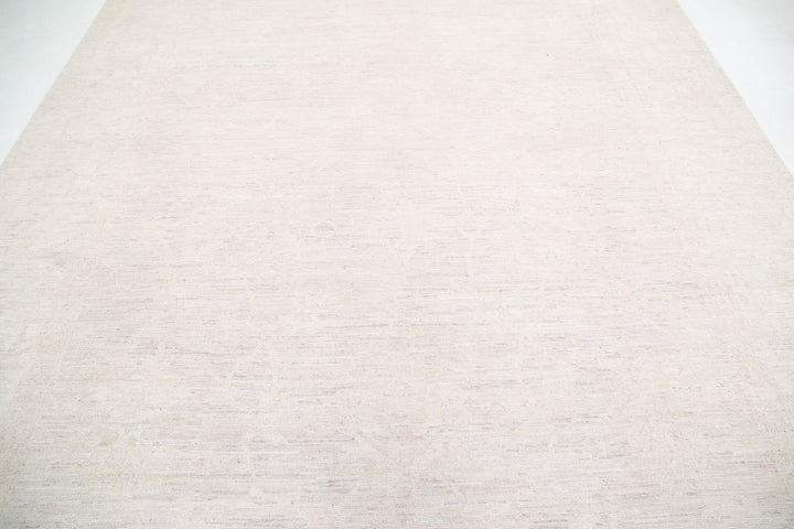 Hand Knotted Oushak Wool Rug 9' 1" x 11' 6" - No. AT10722