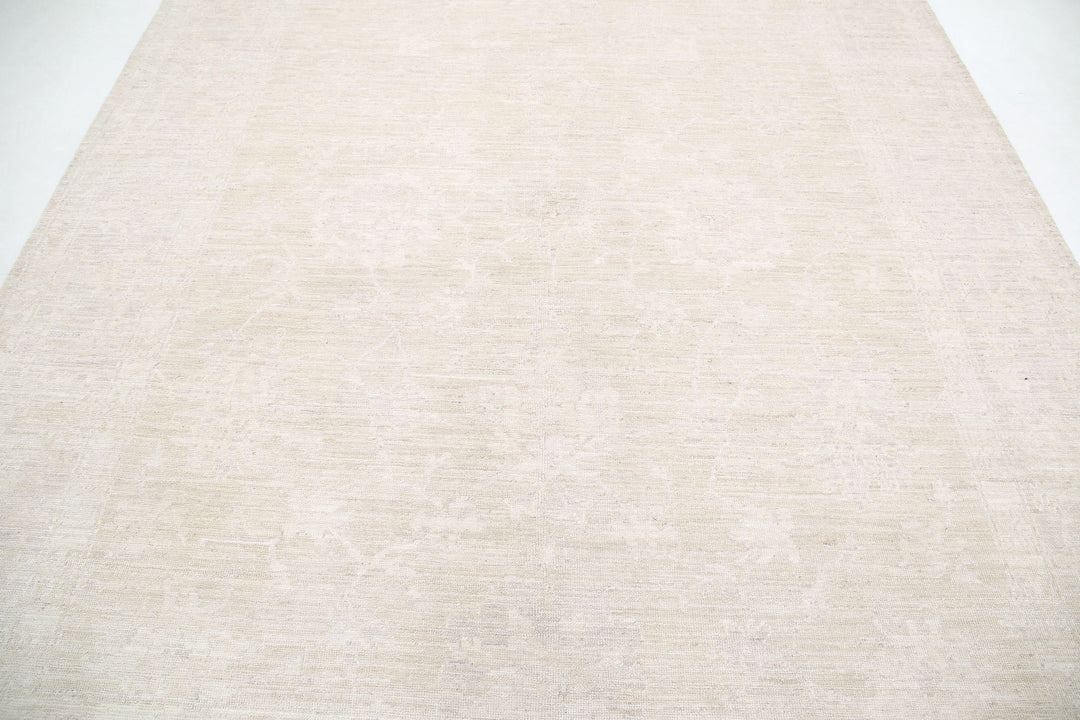 Hand Knotted Oushak Wool Rug 8' 0" x 9' 6" - No. AT41478