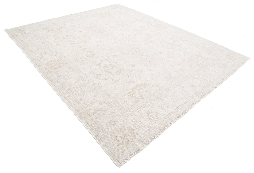 Hand Knotted Oushak Wool Rug 8' 1" x 9' 10" - No. AT96582