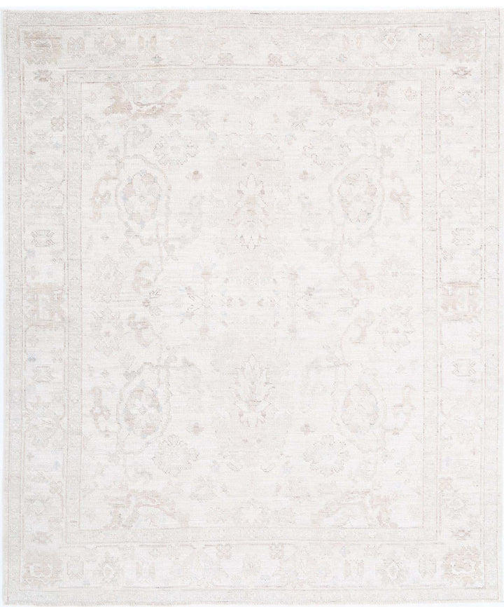 Hand Knotted Oushak Wool Rug 8' 1" x 9' 10" - No. AT96582
