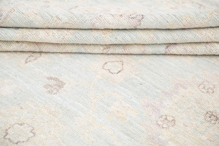 Hand Knotted Oushak Wool Rug 8' 11" x 11' 9" - No. AT97422