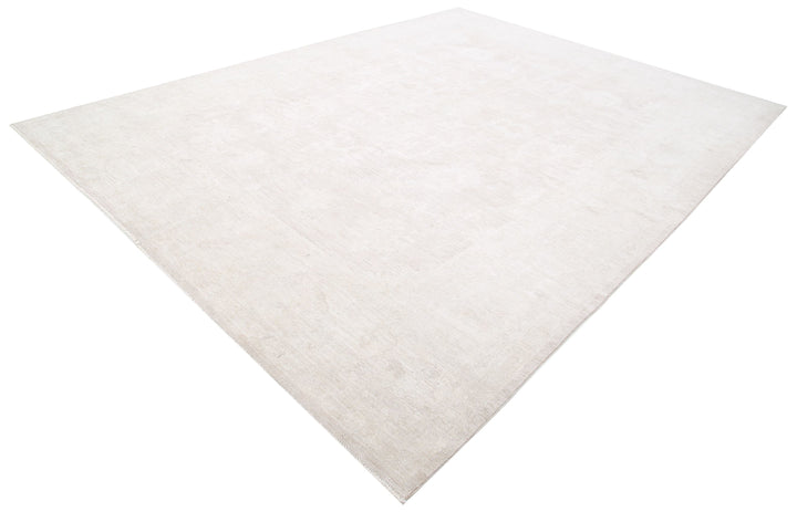 Hand Knotted Oushak Wool Rug 9' 11" x 13' 6" - No. AT98284