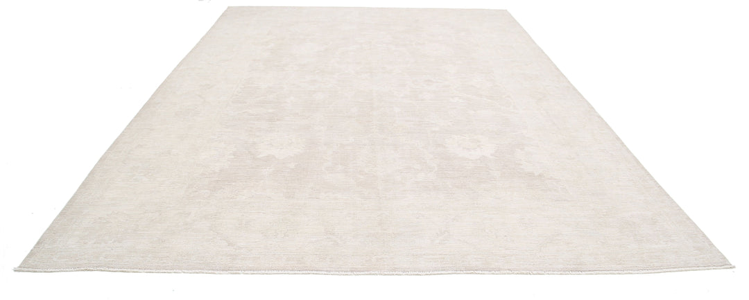 Hand Knotted Oushak Wool Rug 9' 11" x 13' 6" - No. AT98284