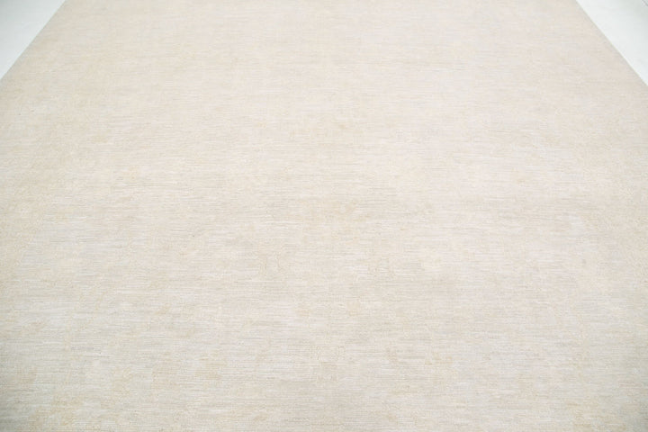 Hand Knotted Oushak Wool Rug 11' 4" x 15' 3" - No. AT17574