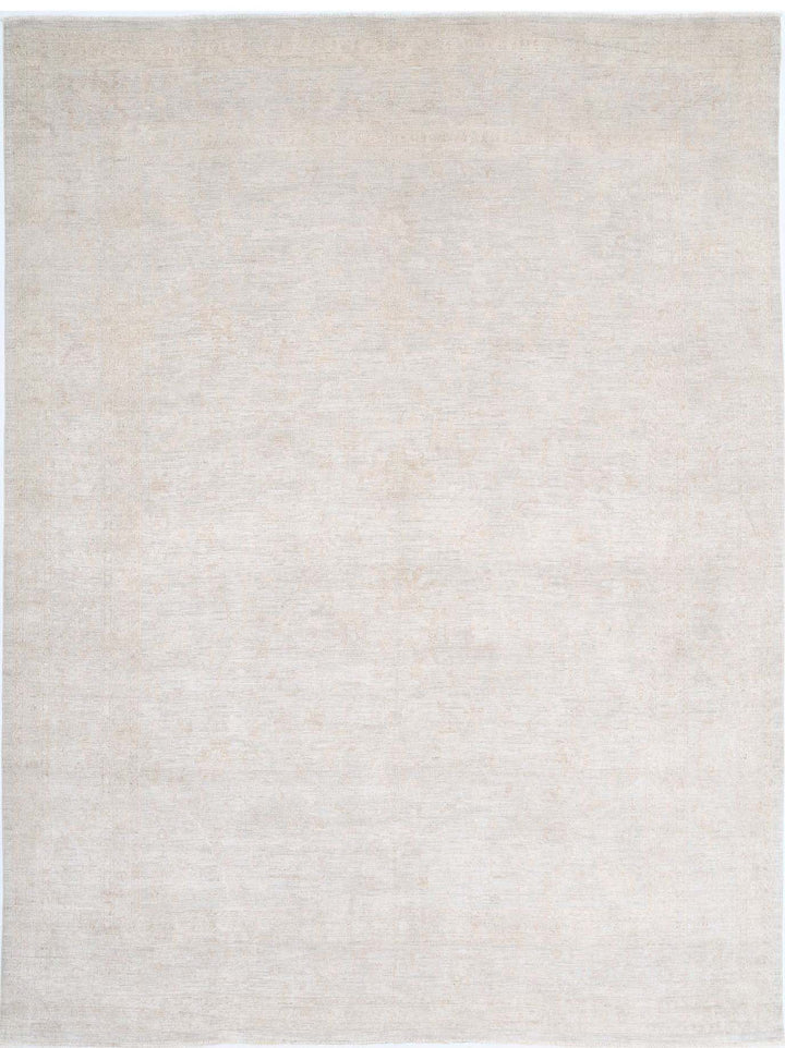 Hand Knotted Oushak Wool Rug 11' 4" x 15' 3" - No. AT17574