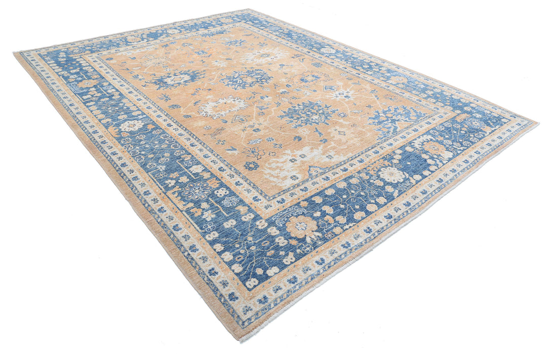 Hand Knotted Oushak Wool Rug 9' 1" x 11' 8" - No. AT88236