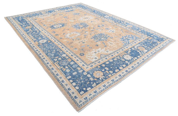 Hand Knotted Oushak Wool Rug 9' 1" x 11' 8" - No. AT88236