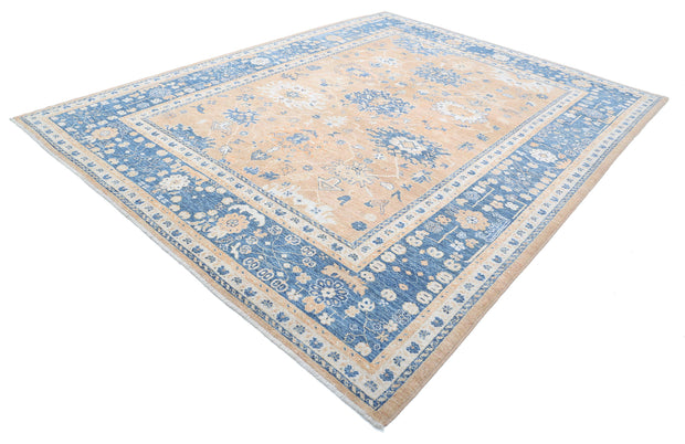Hand Knotted Oushak Wool Rug 9' 1" x 11' 8" - No. AT88236