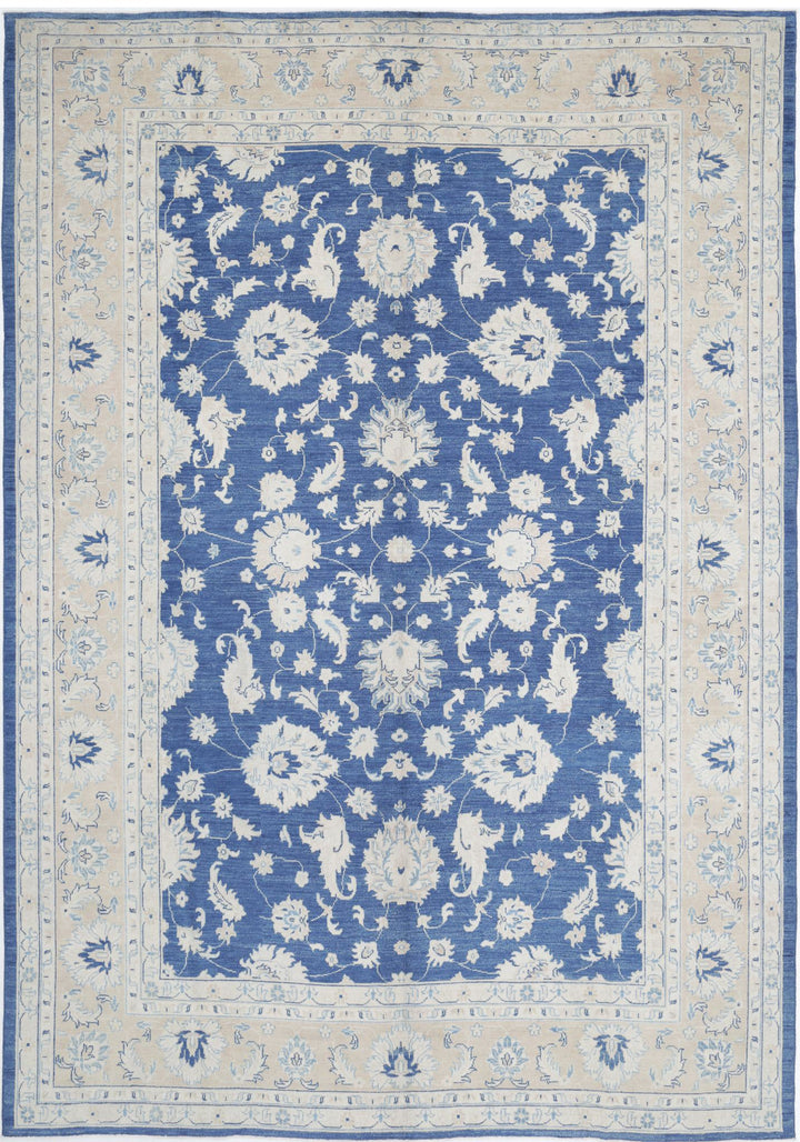 Hand Knotted Oushak Wool Rug 10' 0" x 14' 9" - No. AT17350