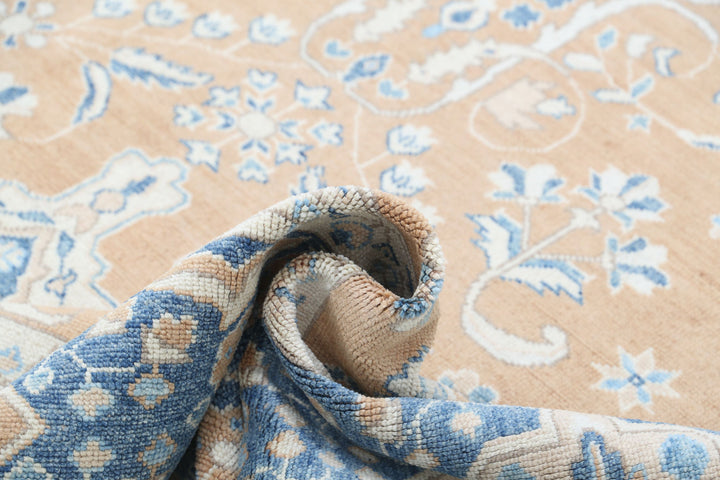 Hand Knotted Oushak Wool Rug 9' 2" x 12' 3" - No. AT55901