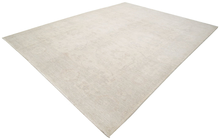 Hand Knotted Oushak Wool Rug 9' 11" x 13' 1" - No. AT15453