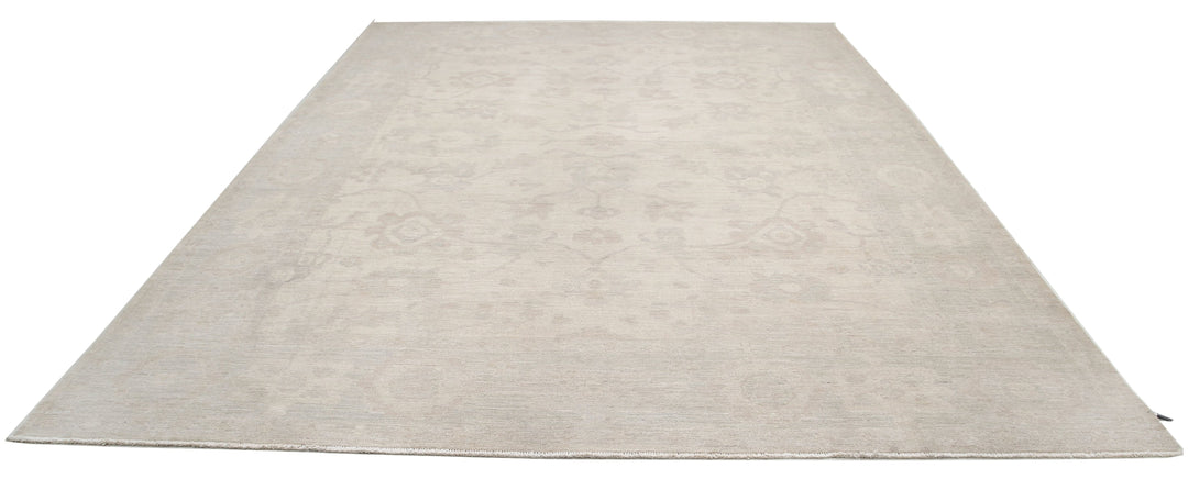 Hand Knotted Oushak Wool Rug 9' 11" x 13' 1" - No. AT15453