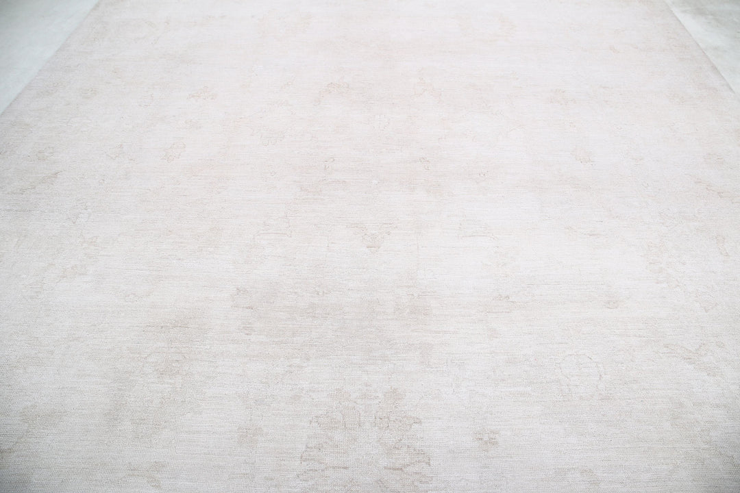 Hand Knotted Oushak Wool Rug 10' 4" x 14' 1" - No. AT18233