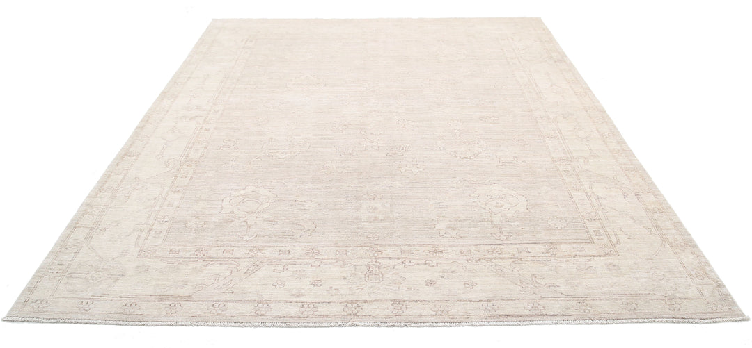 Hand Knotted Oushak Wool Rug 8' 0" x 9' 11" - No. AT72116