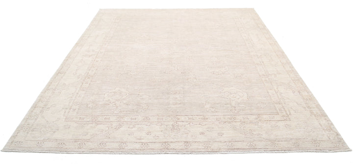 Hand Knotted Oushak Wool Rug 8' 0" x 9' 11" - No. AT72116