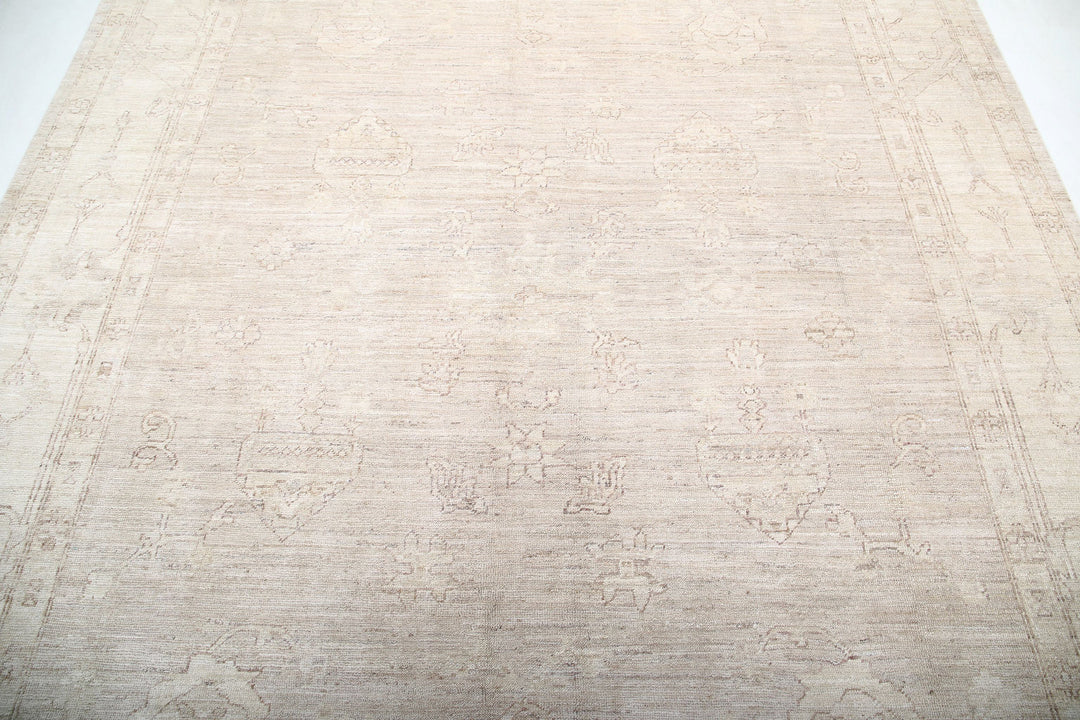 Hand Knotted Oushak Wool Rug 8' 0" x 9' 11" - No. AT72116