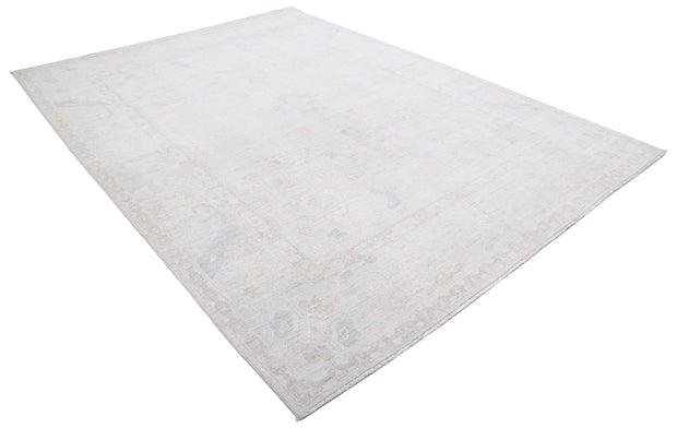 Hand Knotted Oushak Wool Rug 7' 11" x 10' 9" - No. AT92748