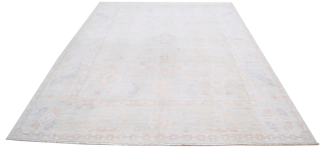 Hand Knotted Oushak Wool Rug 7' 11" x 10' 9" - No. AT92748