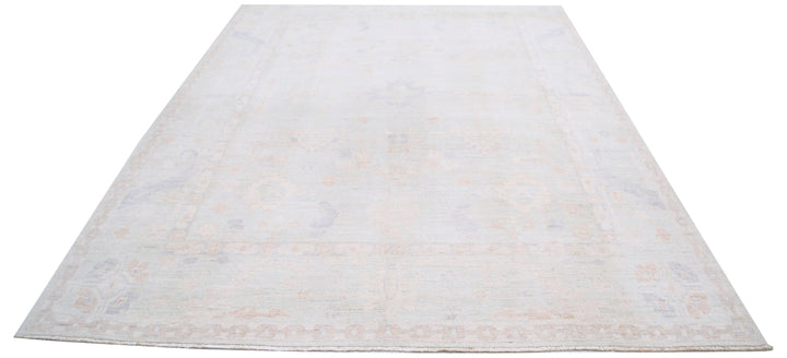 Hand Knotted Oushak Wool Rug 7' 11" x 10' 9" - No. AT92748