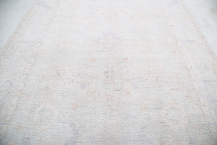 Hand Knotted Oushak Wool Rug 7' 11" x 10' 9" - No. AT92748