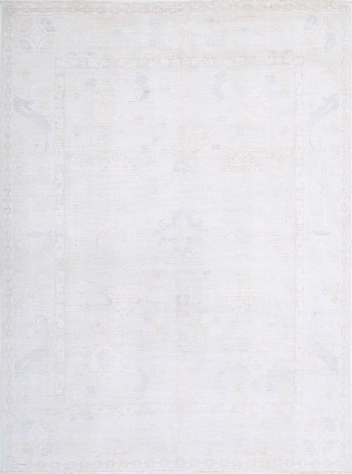 Hand Knotted Oushak Wool Rug 7' 11" x 10' 9" - No. AT92748