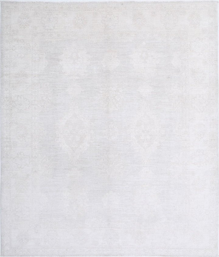 Hand Knotted Oushak Wool Rug 7' 10" x 9' 0" - No. AT50360