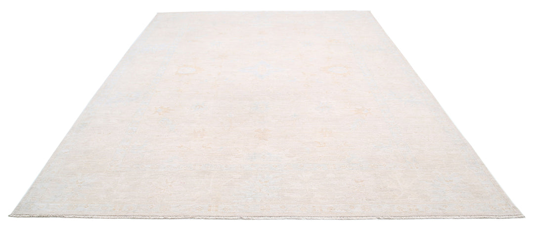 Hand Knotted Oushak Wool Rug 8' 8" x 11' 3" - No. AT85817