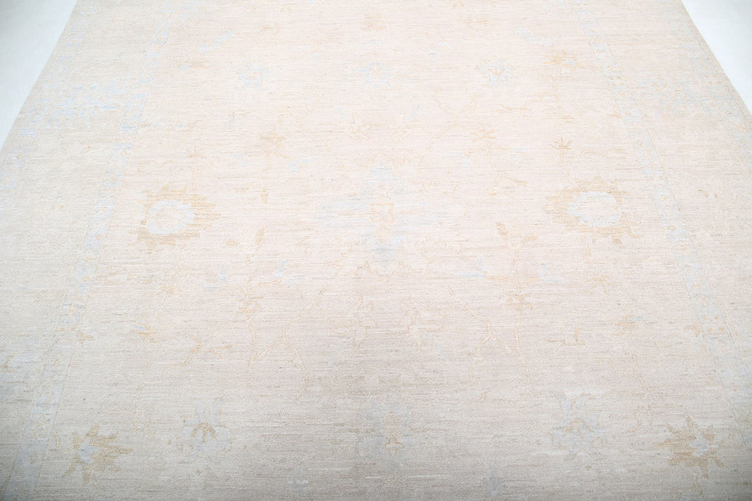 Hand Knotted Oushak Wool Rug 8' 8" x 11' 3" - No. AT85817