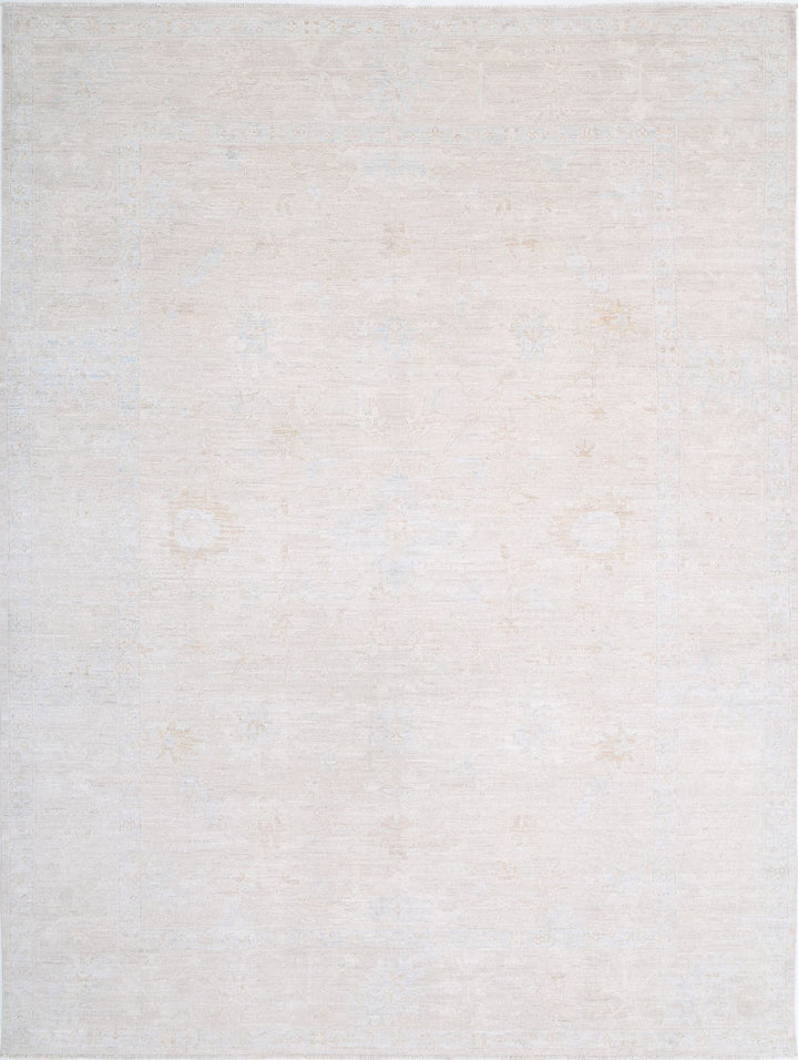 Hand Knotted Oushak Wool Rug 8' 8" x 11' 3" - No. AT85817