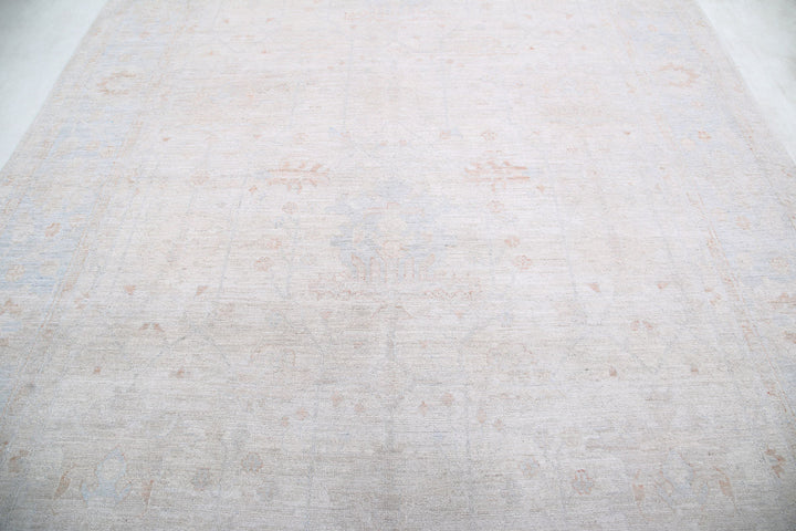 Hand Knotted Oushak Wool Rug 8' 5" x 11' 10" - No. AT81447