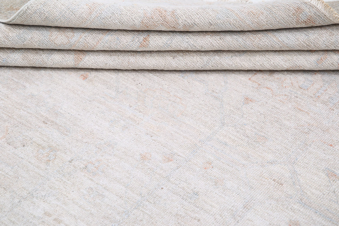 Hand Knotted Oushak Wool Rug 8' 5" x 11' 10" - No. AT81447