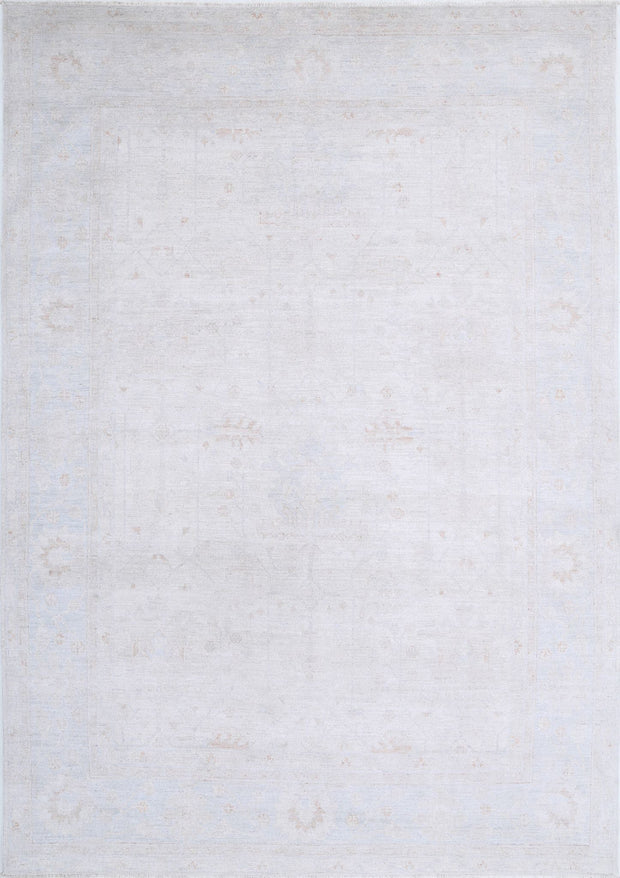 Hand Knotted Oushak Wool Rug 8' 5" x 11' 10" - No. AT81447
