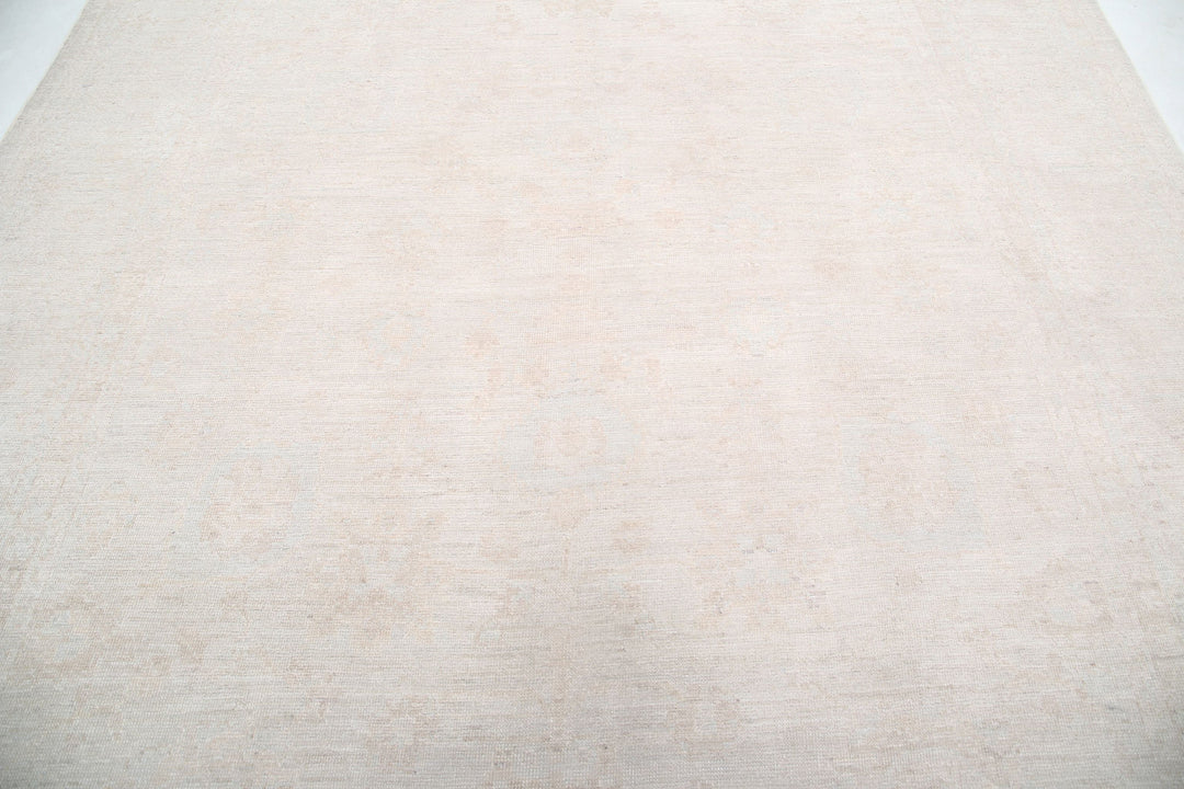 Hand Knotted Oushak Wool Rug 9' 2" x 11' 5" - No. AT85581