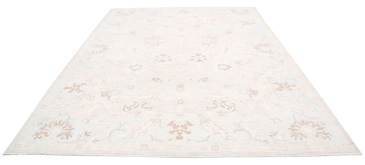 Hand Knotted Oushak Wool Rug 8' 8" x 11' 7" - No. AT46403
