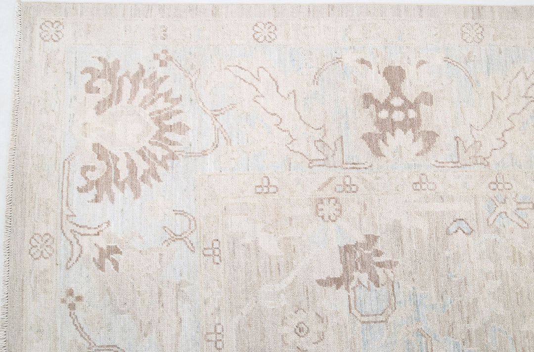 Hand Knotted Oushak Wool Rug 8' 8" x 11' 7" - No. AT46403