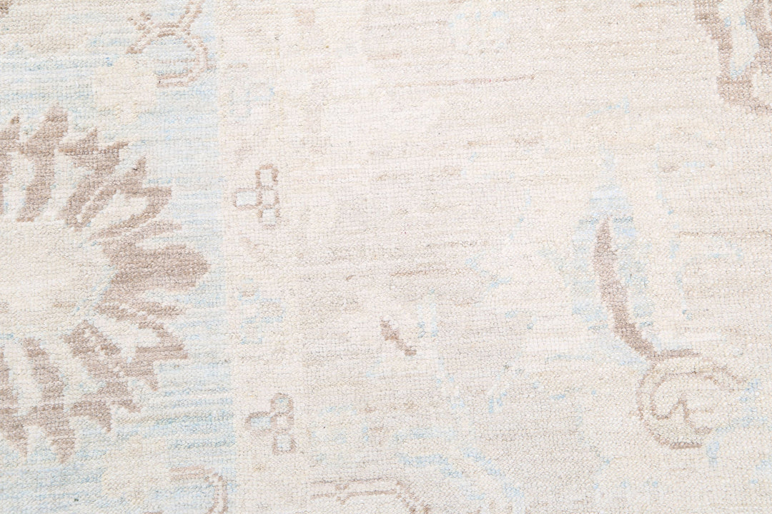 Hand Knotted Oushak Wool Rug 8' 8" x 11' 7" - No. AT46403